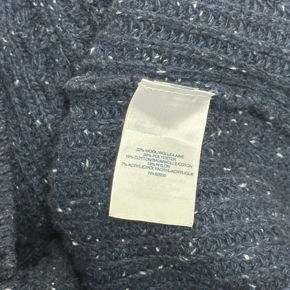 Lands’ End Classic Chunky Knit Wool Blend Button Front Cardigan Size Small - Picture 8 of 9